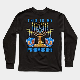 This is my Pajamakah Shirt Funny Jewish Pun Hanukah Long Sleeve T-Shirt